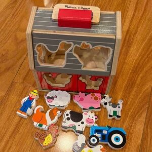 Melissa & Doug Wooden Farmhouse Toy Set